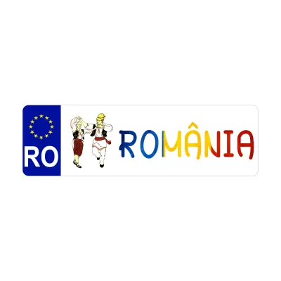Tarani romania, autocolant, dimensiune 200x60mm, model 008